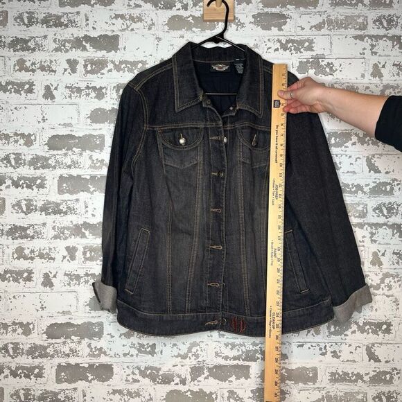 Harley-Davidson Black Jean Jacket - Picture 6 of 11